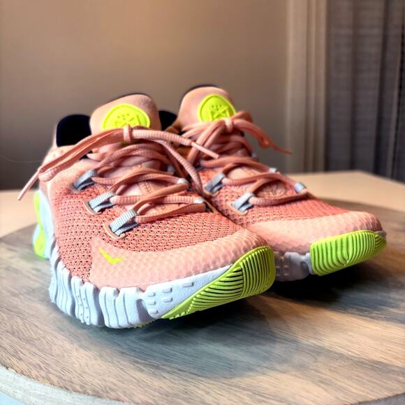 Nike Free Metcon 4 Artic Orange Green CZ0596-800 Women's Size 7 Sneakers Shoes - Picture 5 of 10